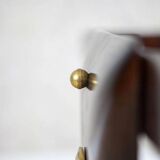 Vintage Side Table in Dark Brown Beech, 1950s