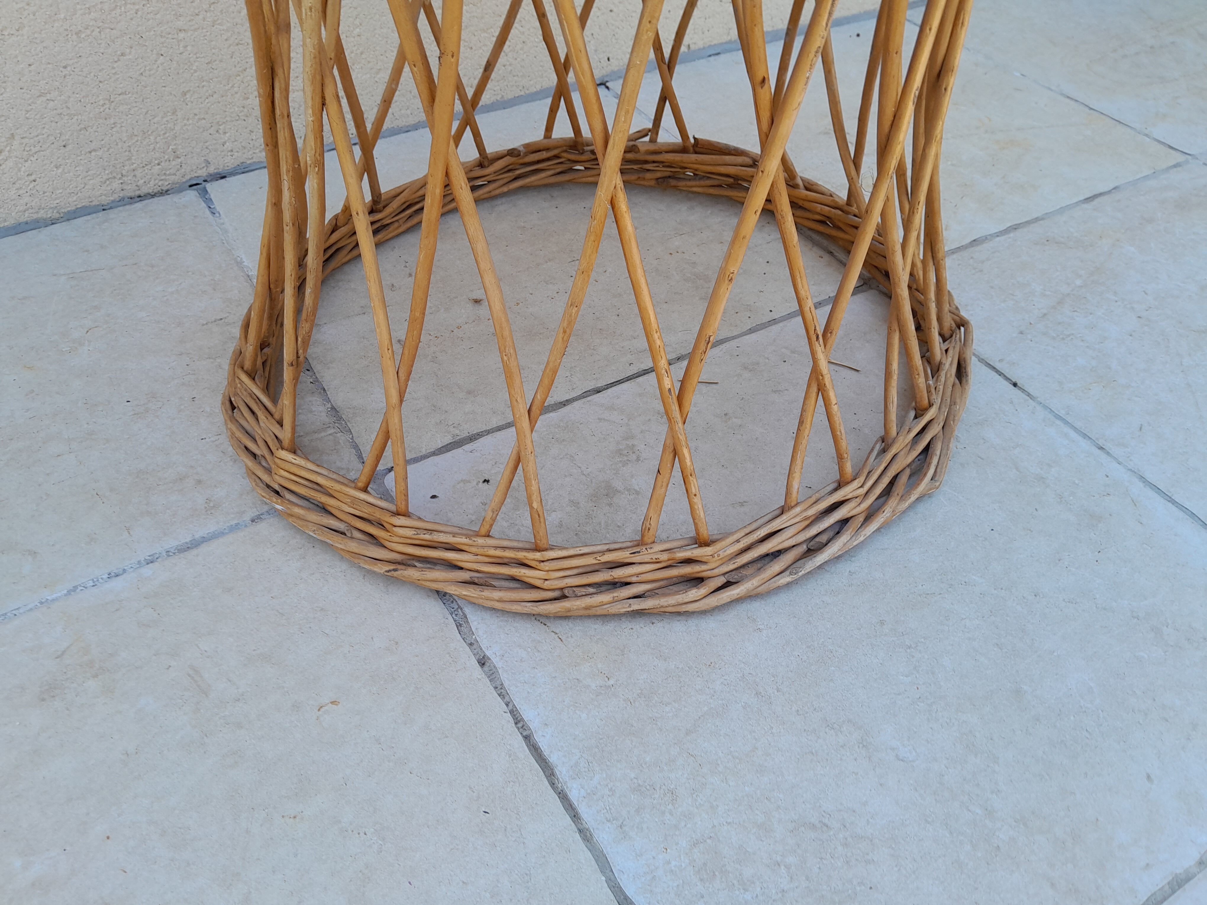 Vintage wicker armchair