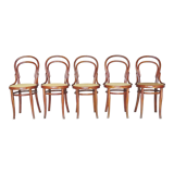Set of 5 Thonet chairs N°14 1/2 circa 1910 perfect cannages