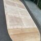Table à manger ronde pied central extensible décapée en bois massif 3 rallo