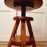 Solid wood screw stool