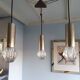 3-lamp suspension design mid century 1970s