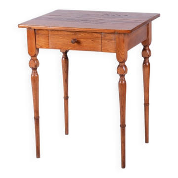 Biedermeier Side Table in Ash and Elm, Czech, 1810s