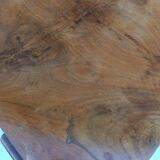 Wooden table and walnut bramble veneer