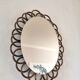 Vintage rattan mirror 60s
