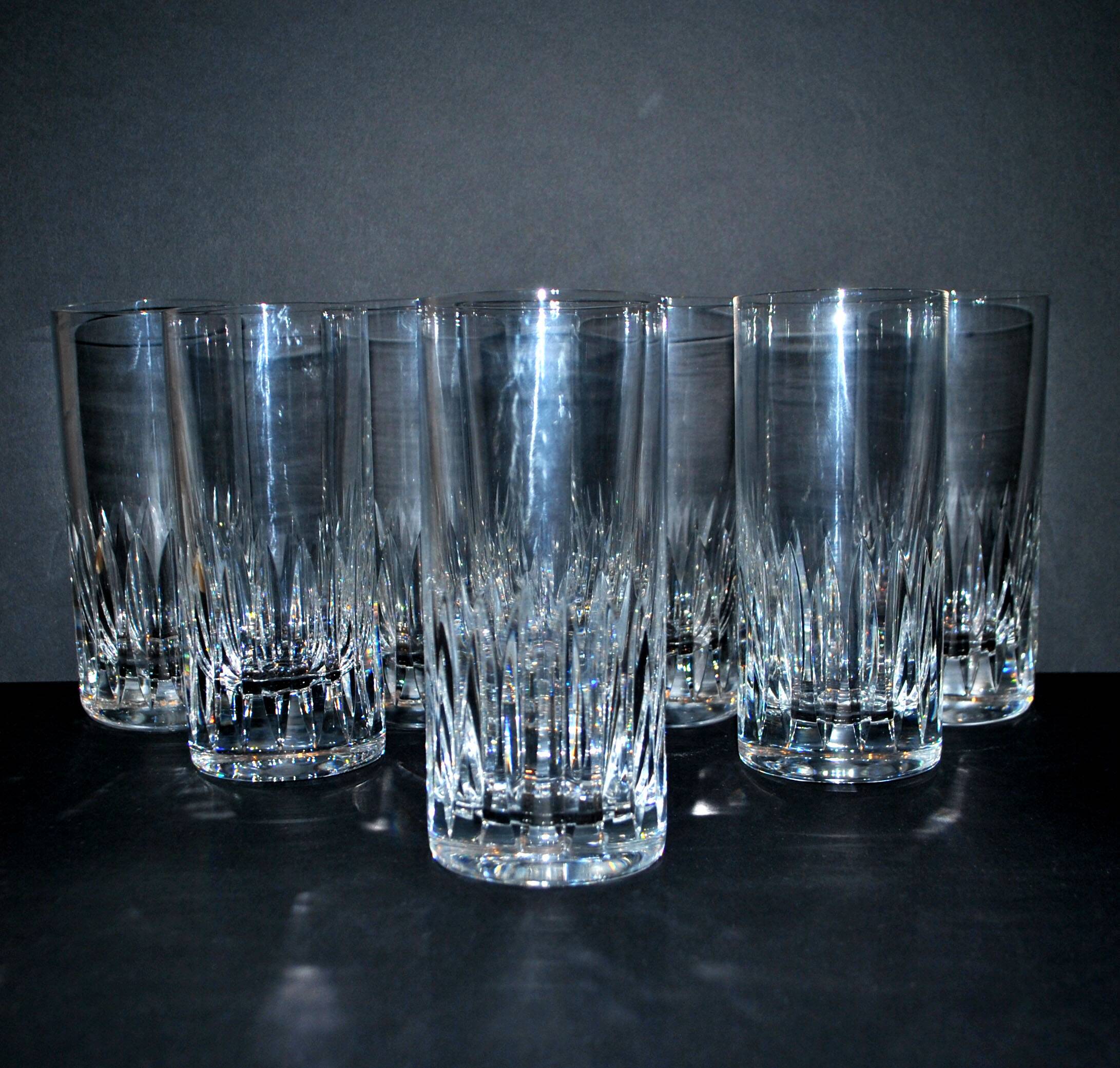 Set of 8 AVIGNON juice or whisky longdrink glasses in Saint-Louis crystal 16cm Ht