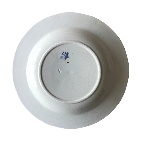 Series of 6 vintage hollow plates in faience