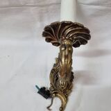 Baroque bronze wall lamp