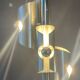 Designer Silver Lamp with Four Silver-Top Bulbs