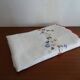 Round tablecloth embroidered hand linen mestizo 150 cm old colorful embroidery.