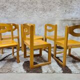 Set of 6 vintage sleigh chairs