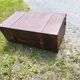 Furniture trunk wood coffee table shelves library suitcase