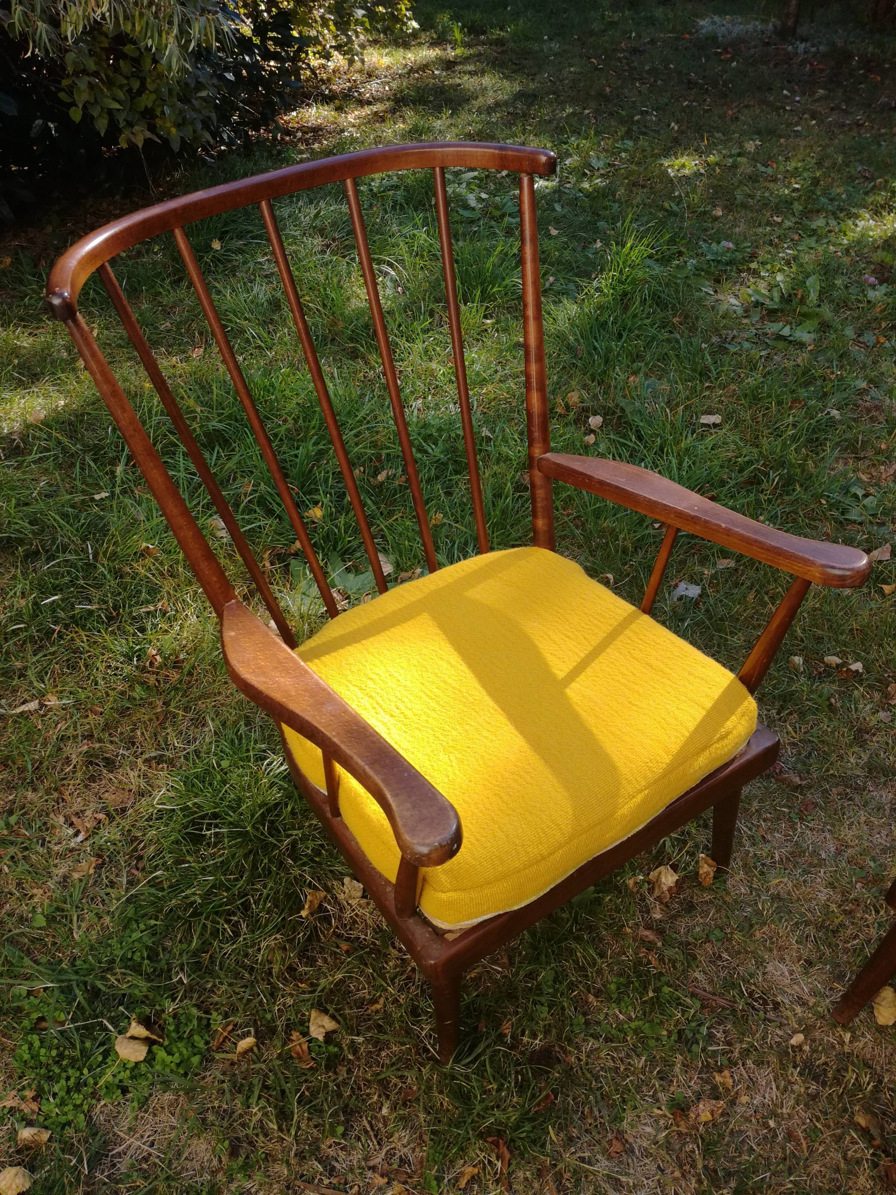 Pair of Baumann fan armchairs