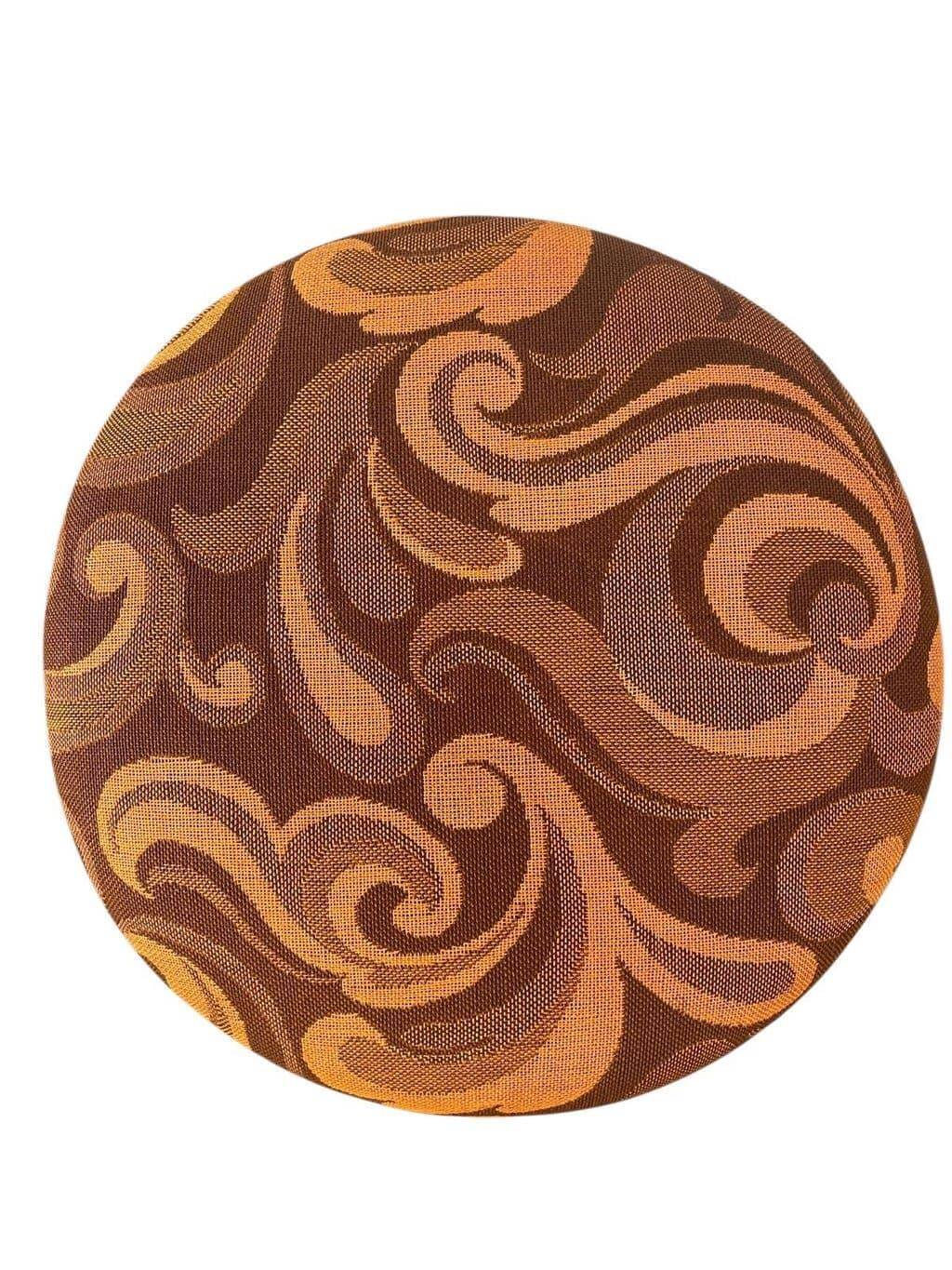 Vintage 70s pouf/stool with star base.