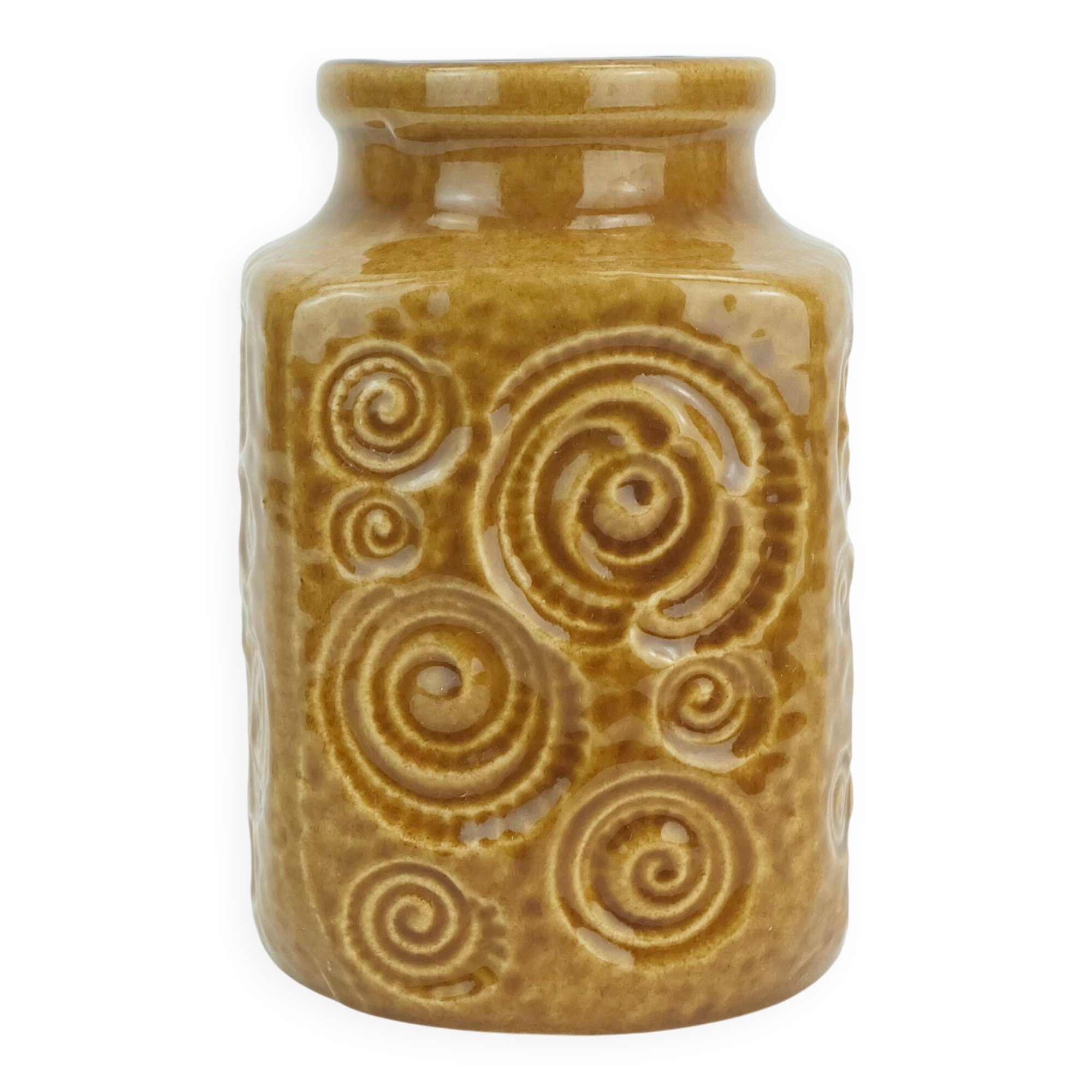 scheurich mid century VASE 1960s decor jura ochre glaze model 282-16