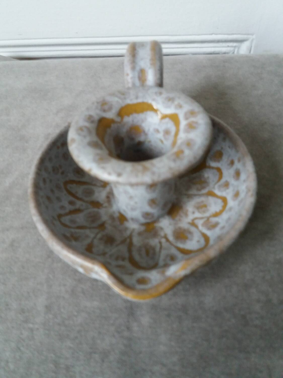 Cellar rat candle holder signed austruy