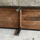 Farm table 230 cm - black base - early 20th century