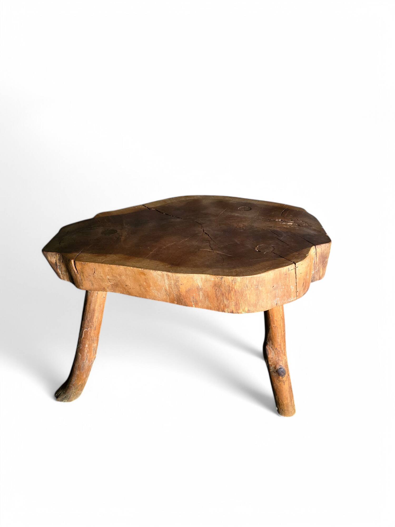 Natural solid wood coffee table