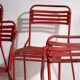 Antique red garden chairs (c.1920). Set of 4 pieces #37