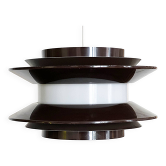 Pendant light "Trava" large brown version by Carl Thore for Granhaga Metallindustri. Sweden 1970s.