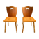Paire de chaise bois blond  - 1960's