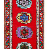 Handwoven Distressed Anatolian Red Runner Carpet 80 cm x 371 cm