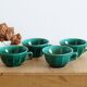 Ensemble de 4 tasses vertes années 60