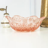 Vintage pink moulded glass bowl