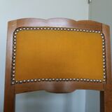 2 Art Deco upholstered and wood chairs
