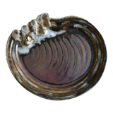 Flamed stoneware dish
