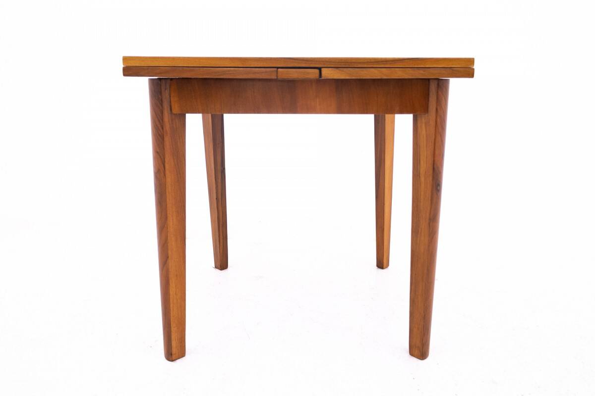 Art Deco square table, Poland, 1940s. After renovation.