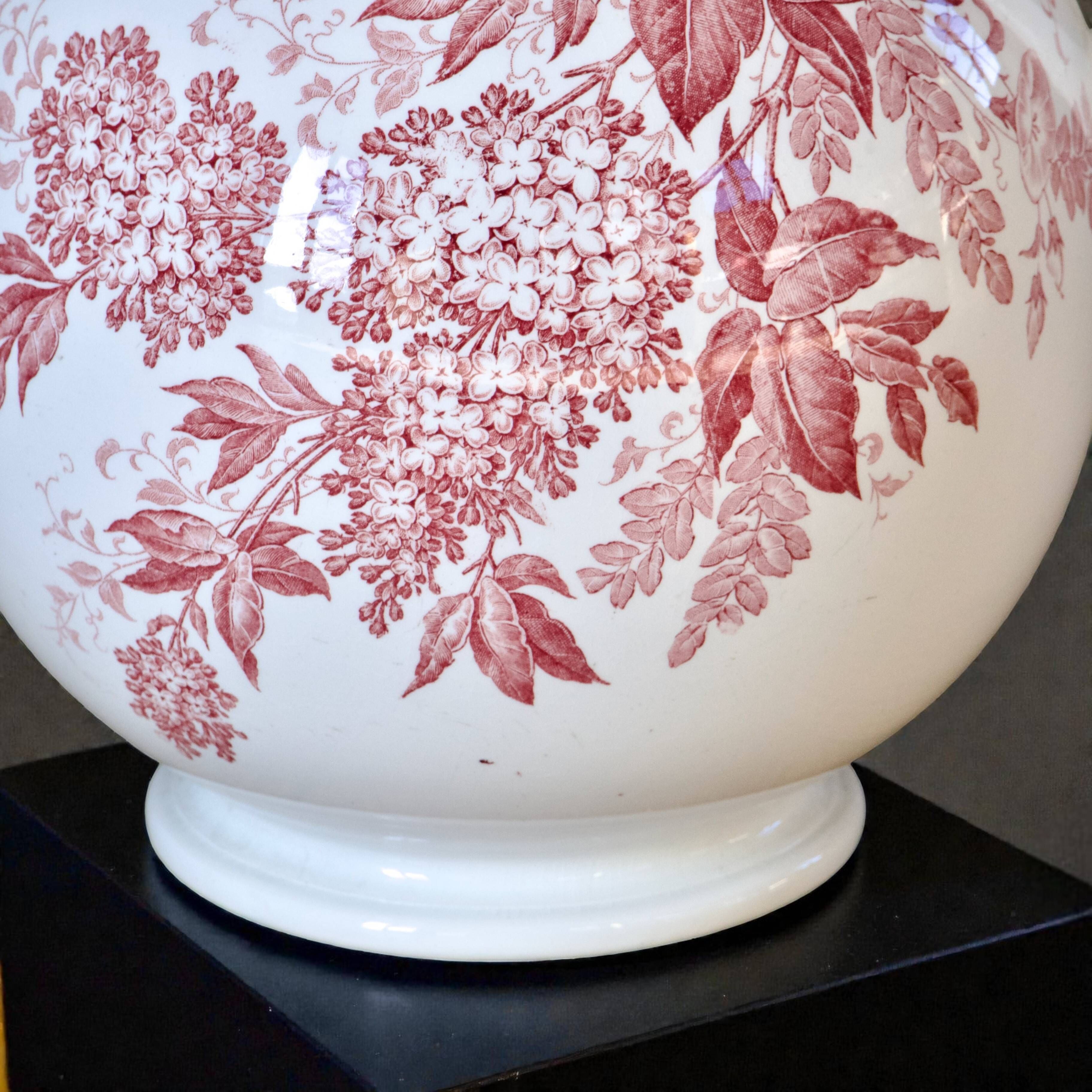 Large 19th-century earthenware vase signed Maestricht, Spring collection.