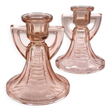 2 Luxval candlesticks • Victoria model • Val Saint Lambert • 1935