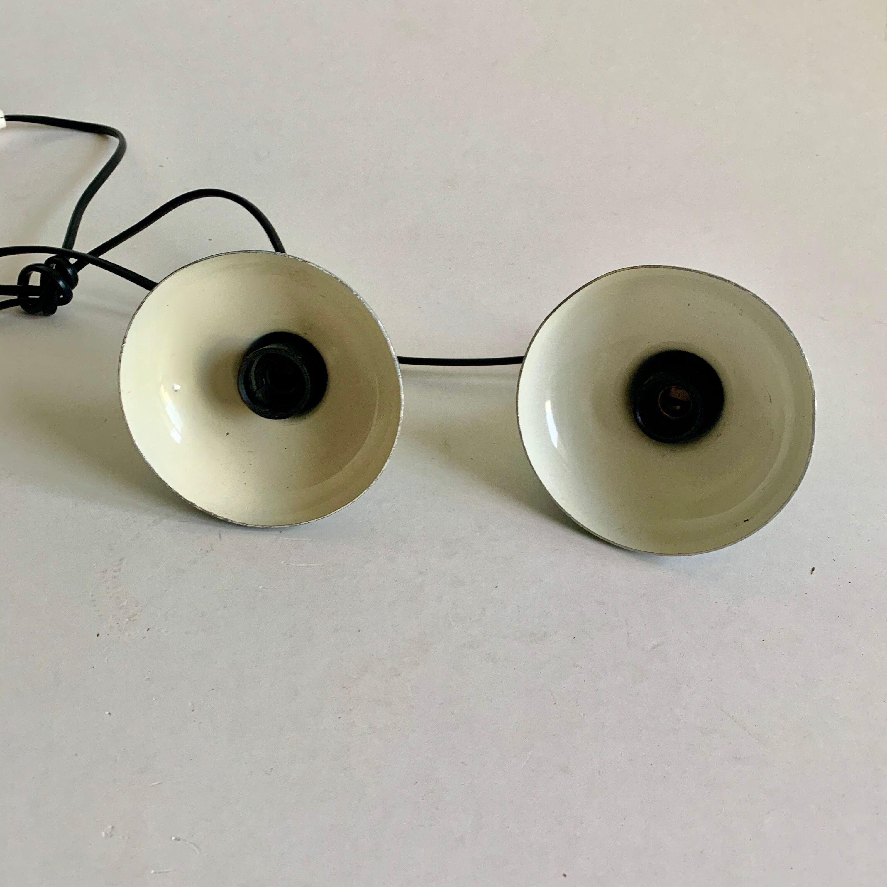 Ensemble de 2 lampes industrielle, 1950