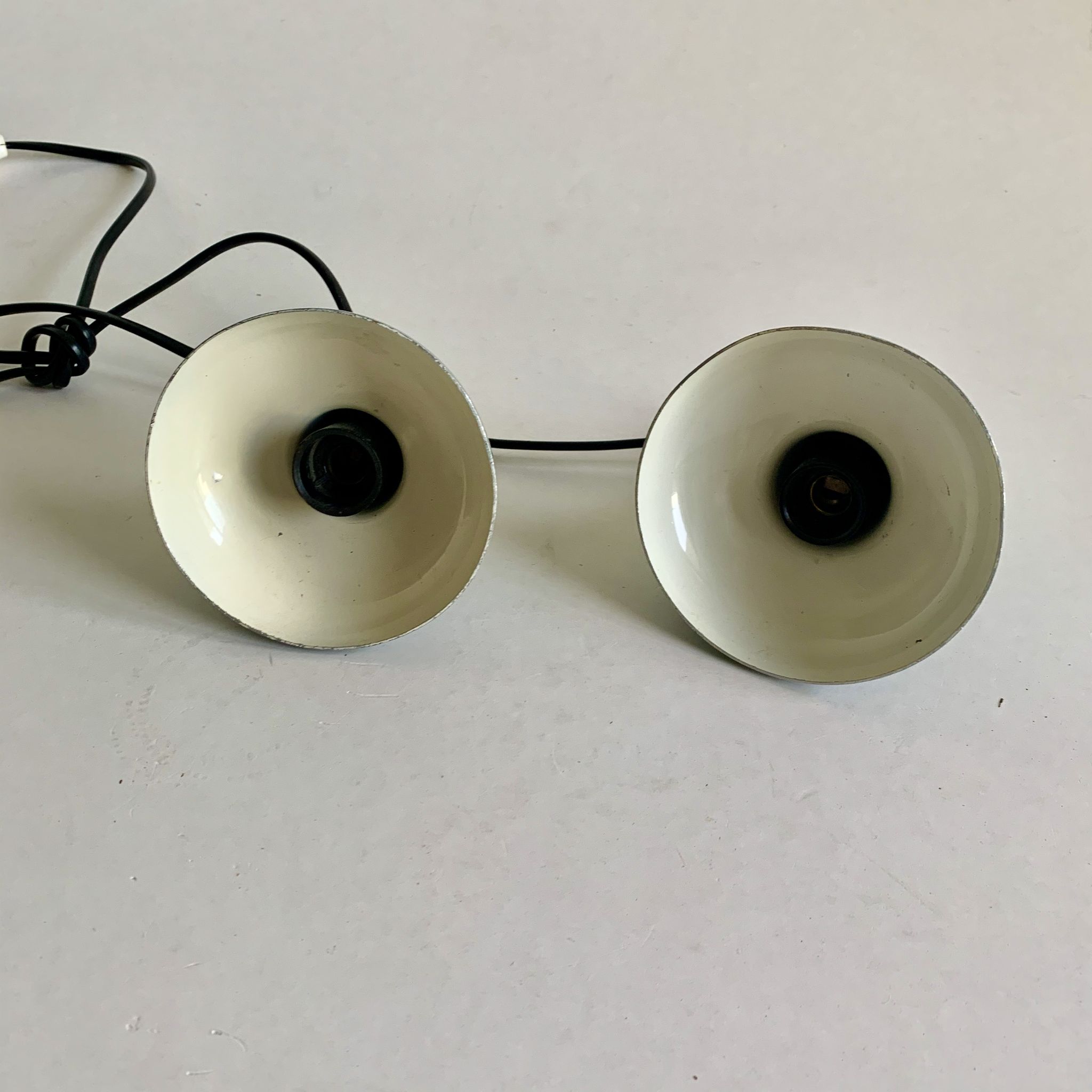 Ensemble de 2 lampes industrielle, 1950