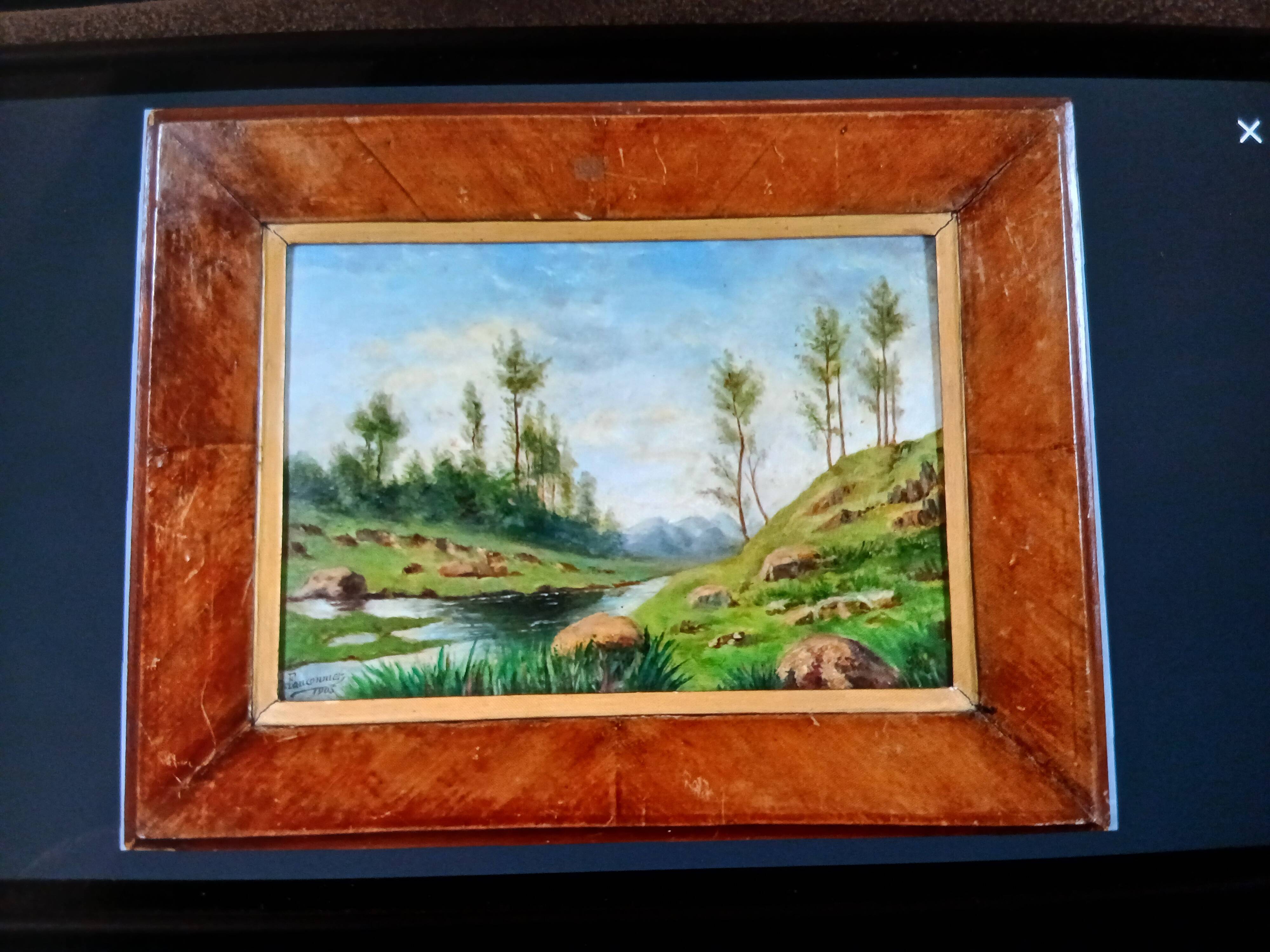 The river - oil on canvas 20th century
