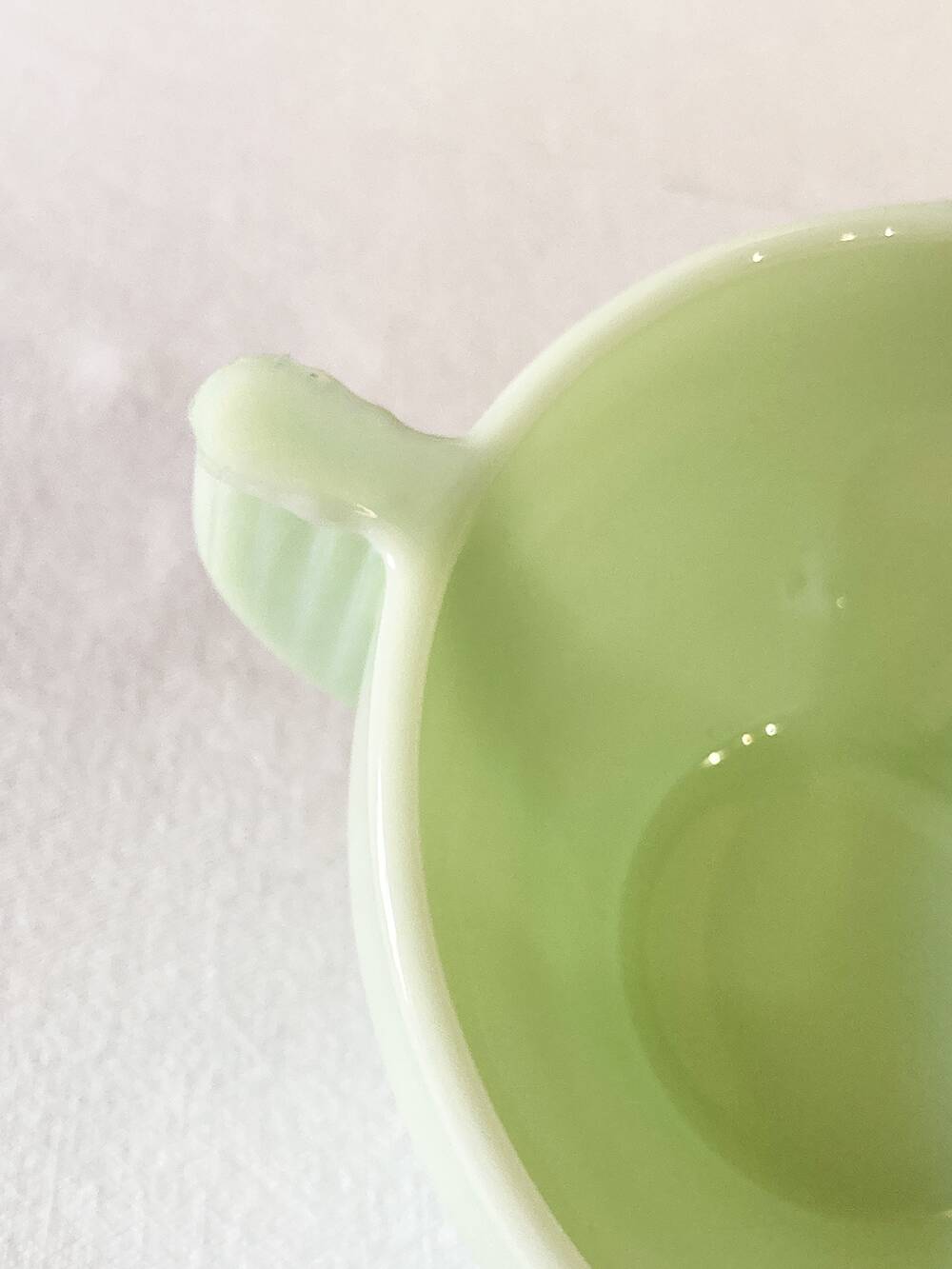 Glass cups and saucers, 1950s