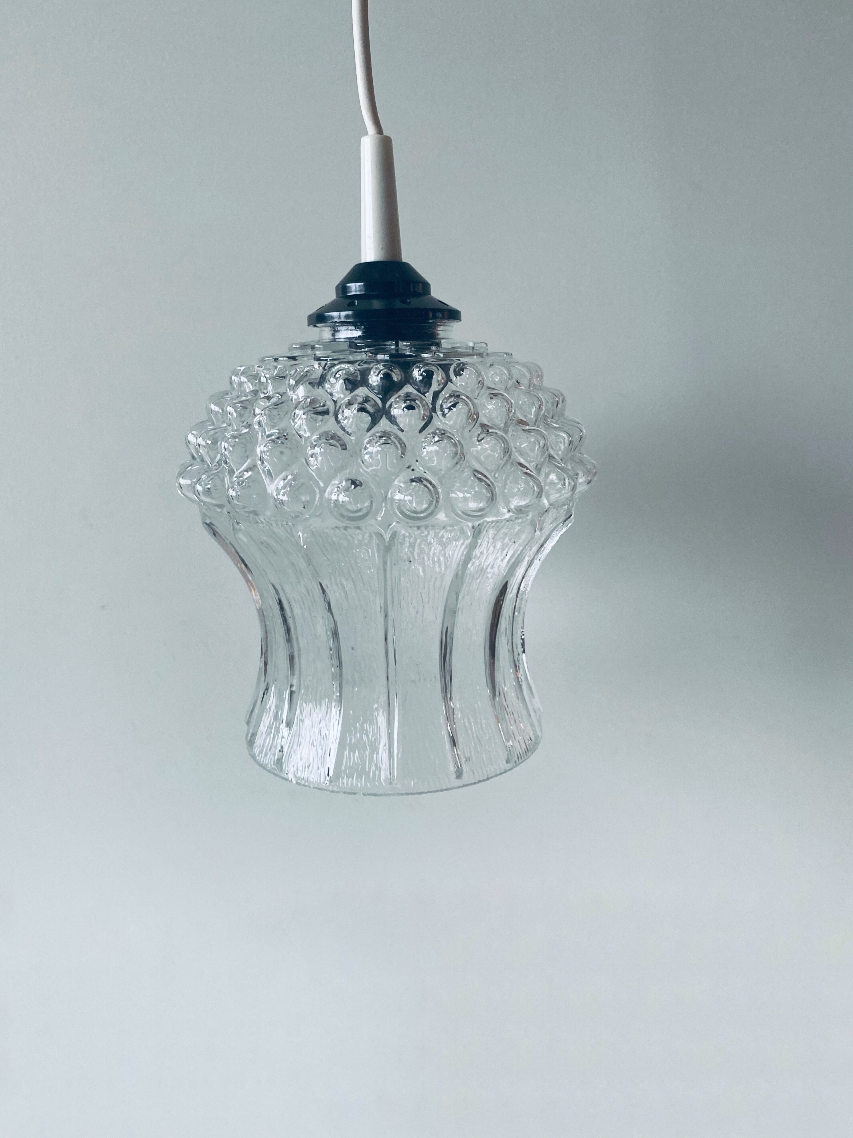 Vintage glass globe pendant lamp