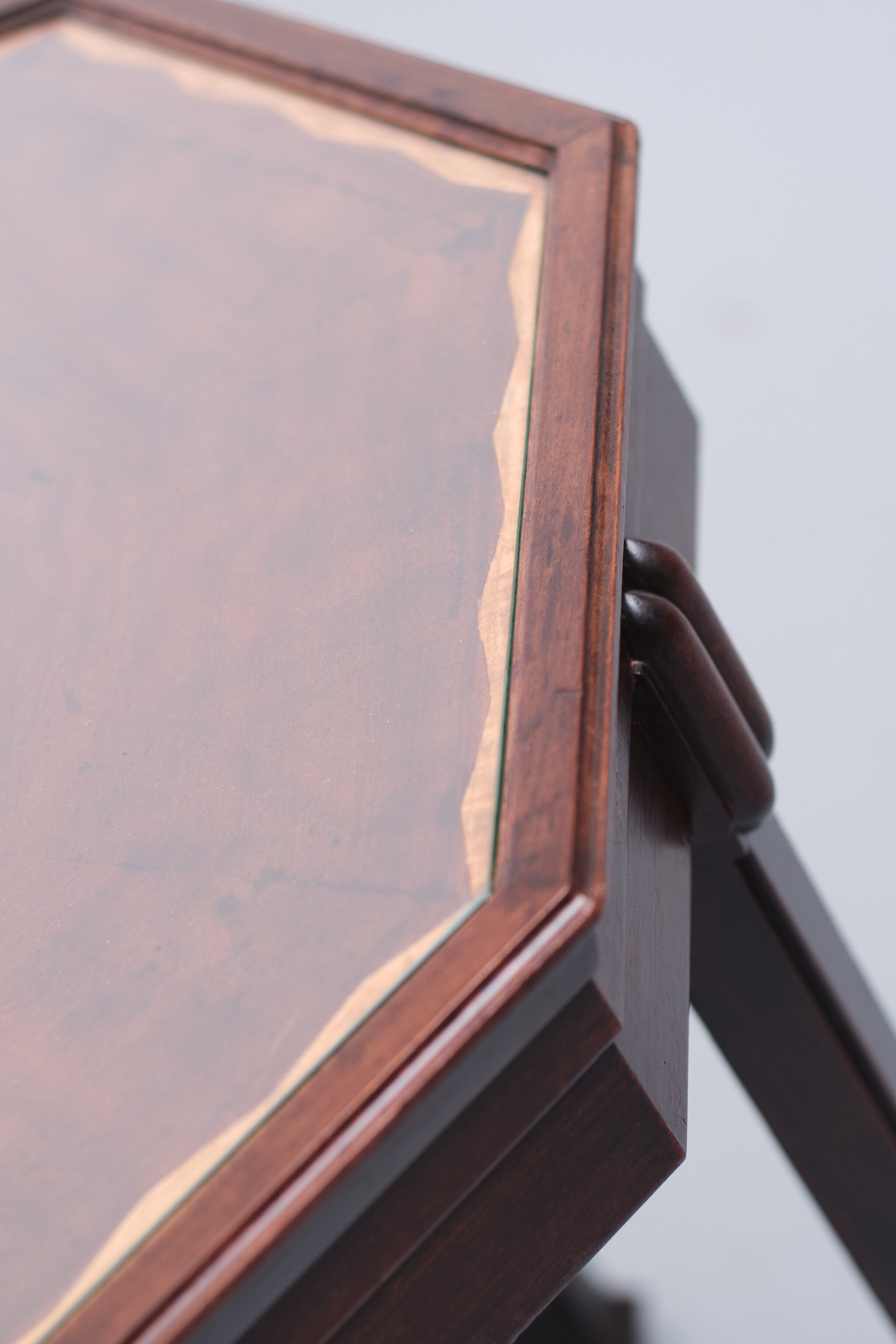 Dutch Art Deco octagonal mahogany side table 1925