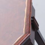 Dutch art deco octagonal mahogany side table 1925