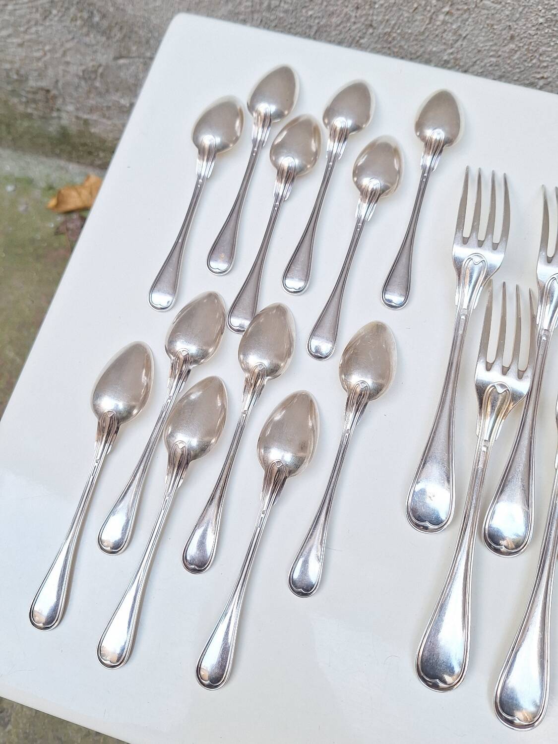 Partie de ménagère en métal argenté Christofle