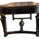 Middle table, to write in blackened and gilded wood, Napoleon III period