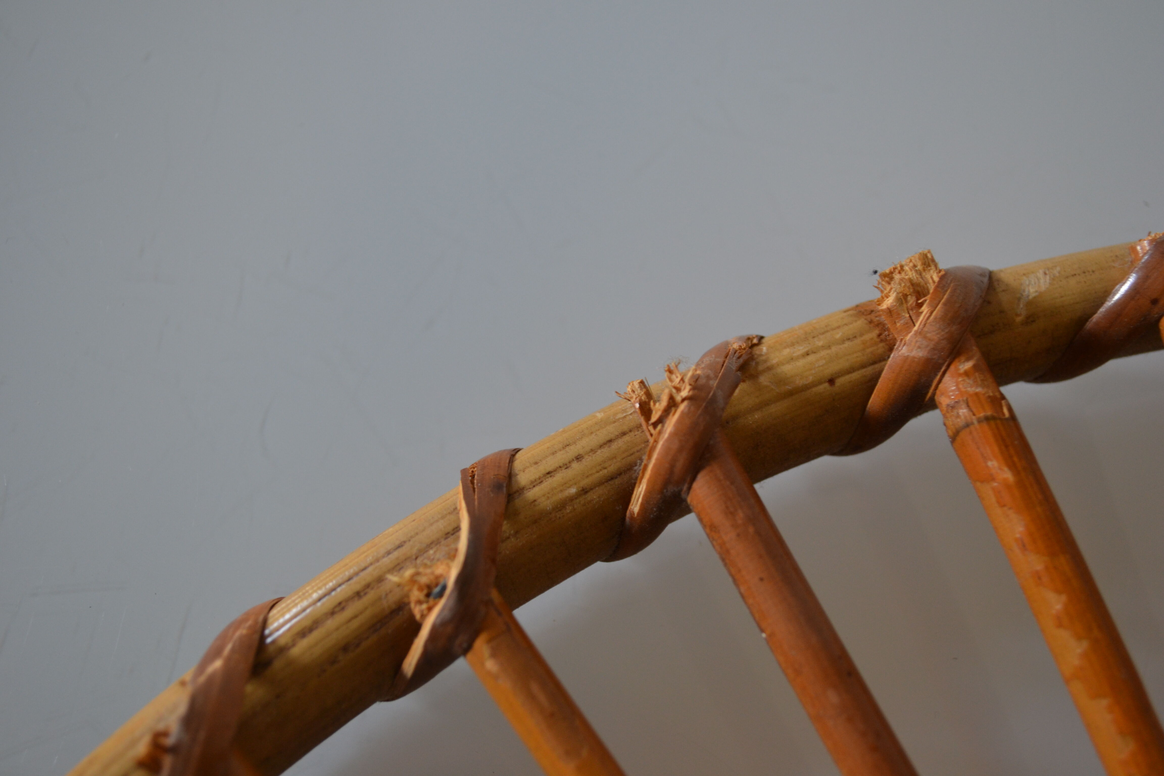 Vintage rattan sun mirror 70 years