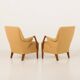 Scandinavian mid century lounge chairs in teak and wool, set of 2, 1960s