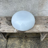 Vintage ceiling light in white opaline, vintage wall sconce.