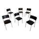 Set of 6 stackable chairs designed by Gustav Hassenpflug, Bauhaus, 1940s.