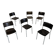 Set of 6 stackable chairs designed by Gustav Hassenpflug, Bauhaus, 1940s.