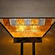 Brutalist Longobard floor lamp in hammered glass and gilded iron