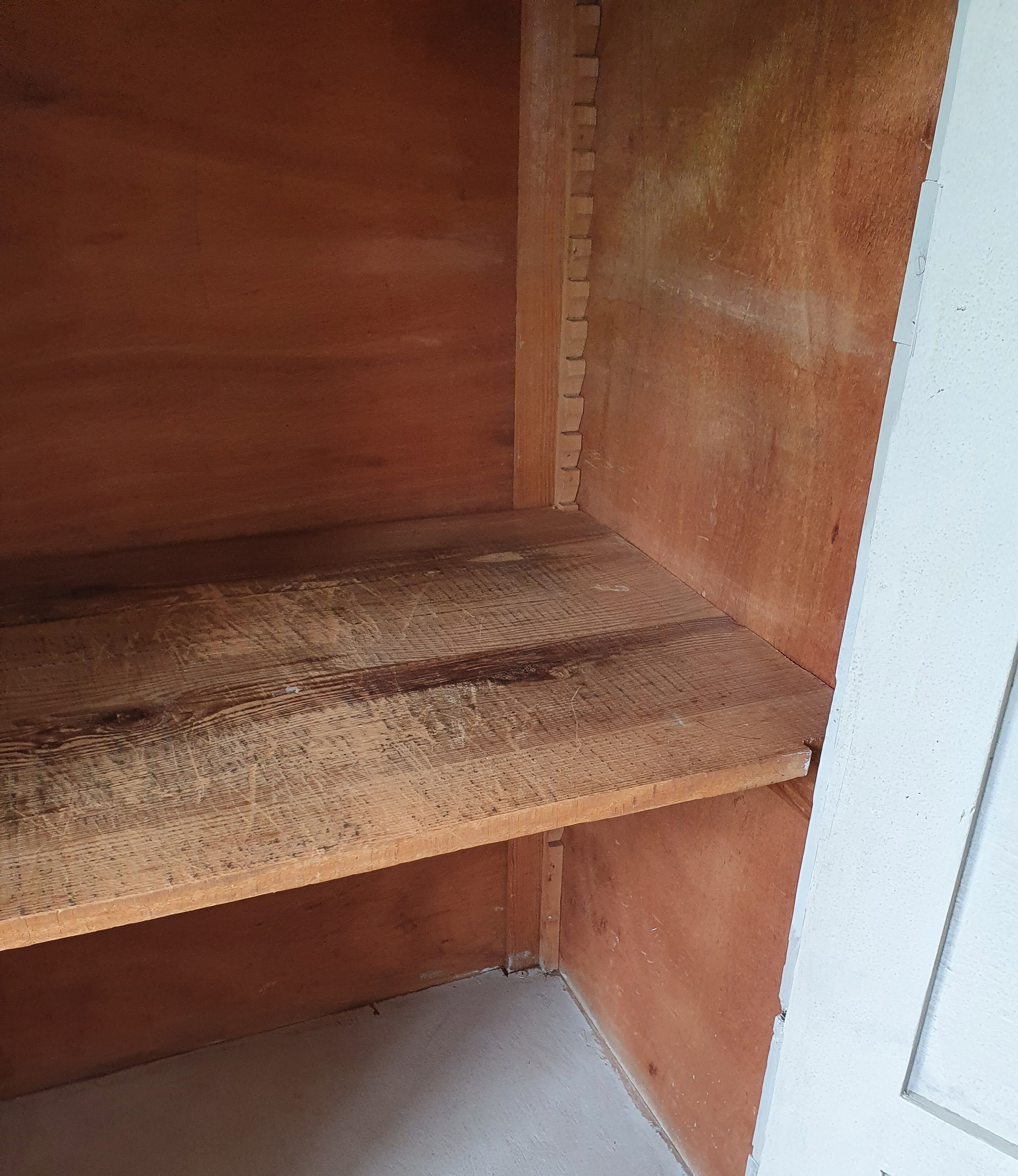 Painted wooden storage cabinet