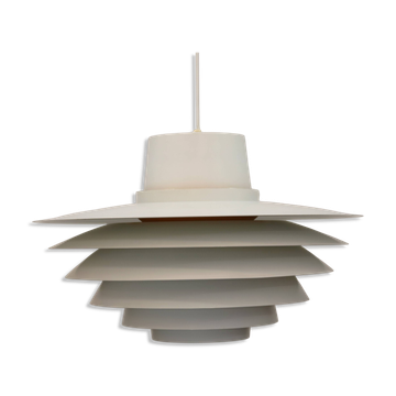 Suspension XL Verona par Svend Middelboe - Années 1980 Scandinave - Blanc/Jaune